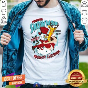 Great Perverted Snowman Merry Naughty Christmas Secy Santas Helper Reindeer Shirt