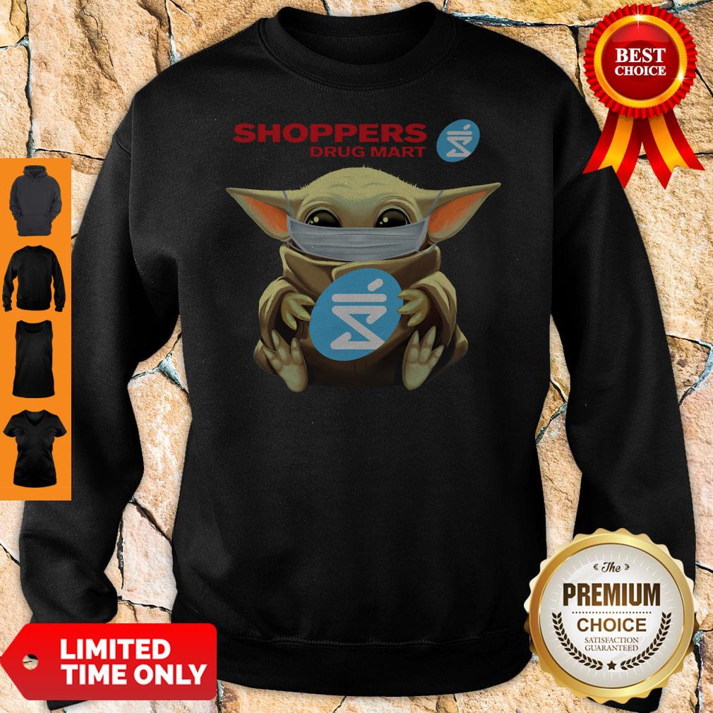 Star Wars Baby Yoda Hug Shoppers Drug Mart Mask Covid-19 Shirt - Image 5