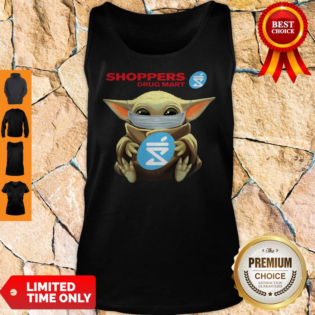 Star Wars Baby Yoda Hug Shoppers Drug Mart Mask Covid-19 Shirt - Image 4