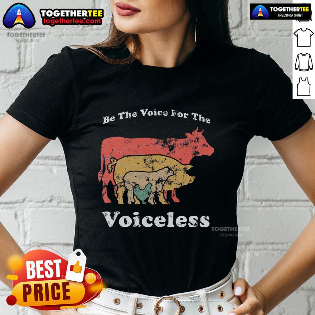 Top Be The Voice For The Voiceless Animal Welfare Vegan T-Shirt - Image 3