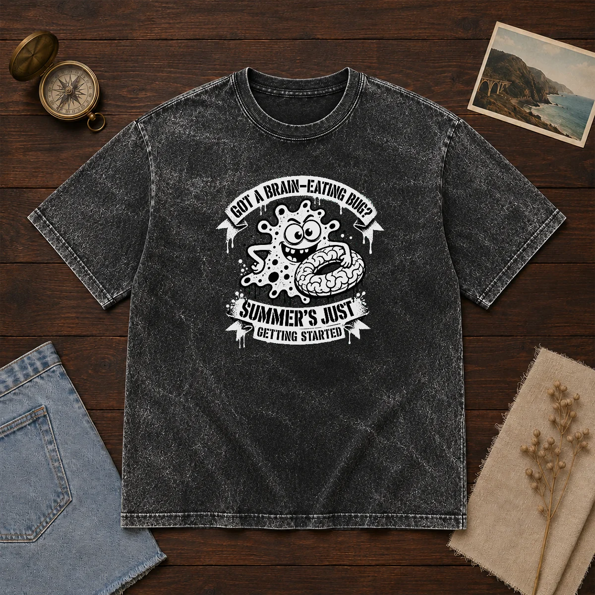 Good Brain Eating Bug Summer Stencil Shirt - Image 8