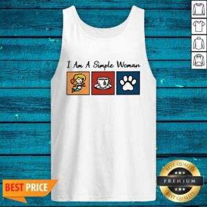 Alternative view of I Am A Simple Woman Mermaid Coffee And Dog Paws Shirt