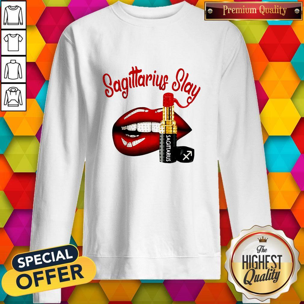 Top Sagittarius Slay Lips Shirt - Image 4