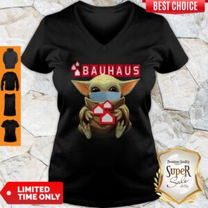Alternative view of Funny Baby Yoda Face Mask Hug Bauhaus Shirt