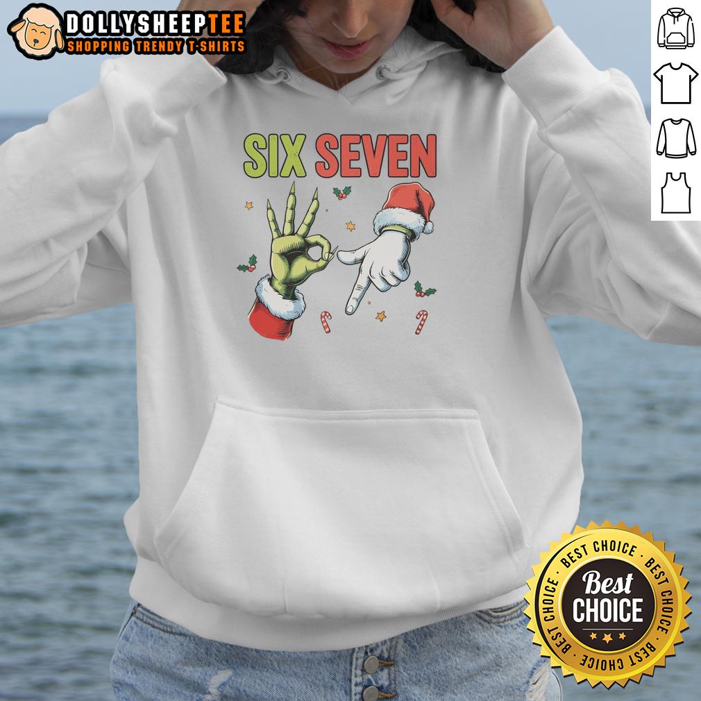 Nice Six Seven 6 7 67 Meme Christmas Xmas T-Shirt - Image 2