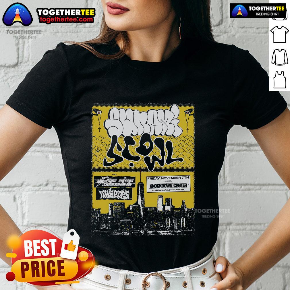 Official Sunami Scowl Queens New York November 7 2025 Poster T-Shirt - Image 3