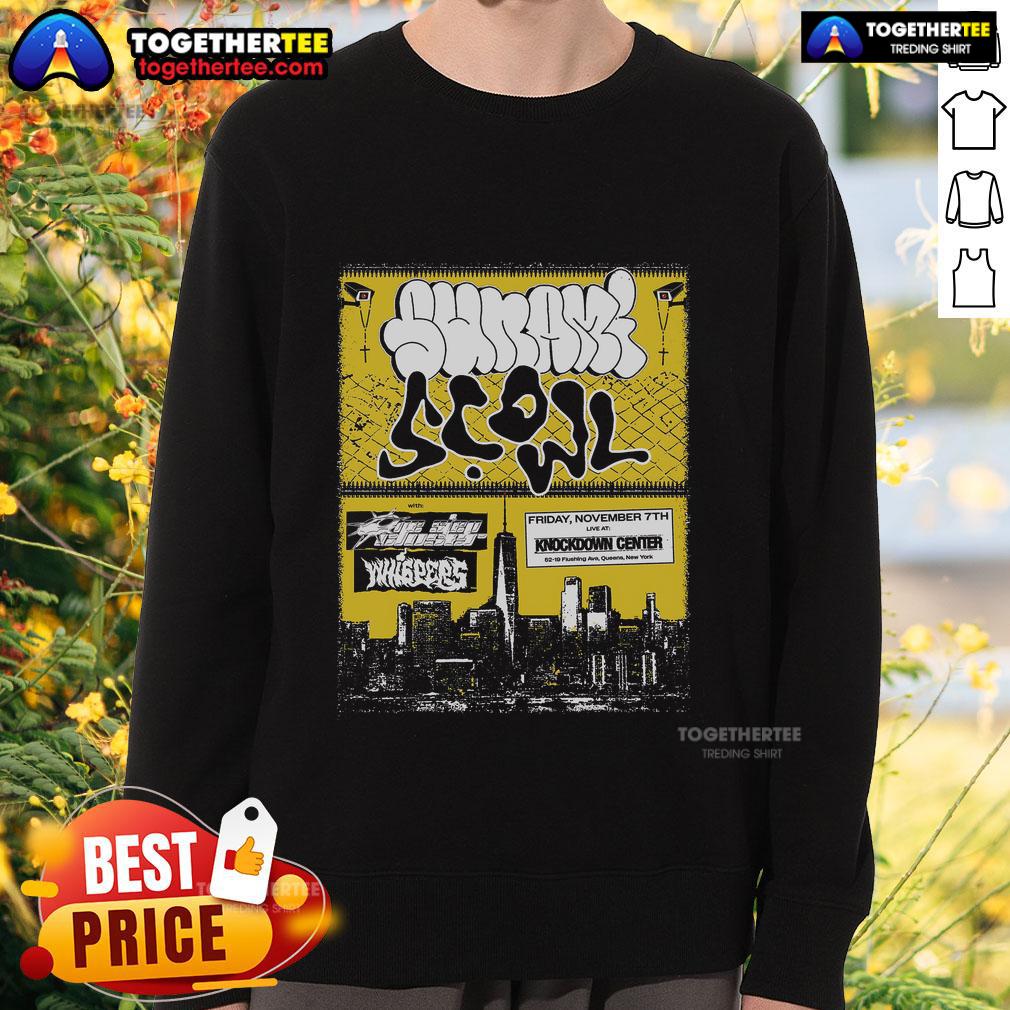 Official Sunami Scowl Queens New York November 7 2025 Poster T-Shirt - Image 5