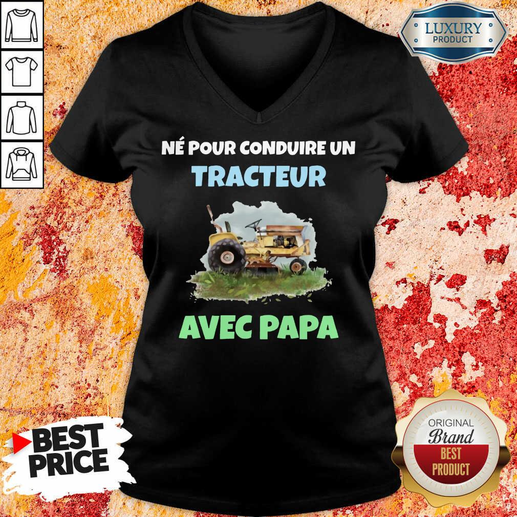 Né Pour Tracteur Avec Papa Shirt - Image 2