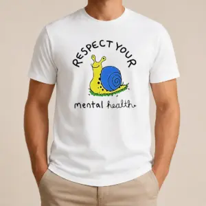 Nice Yellow Snail Respect Your Mental Health Shirt