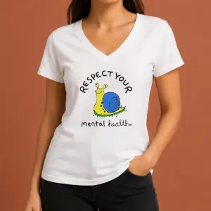 Alternative view of Nice Yellow Snail Respect Your Mental Health Shirt