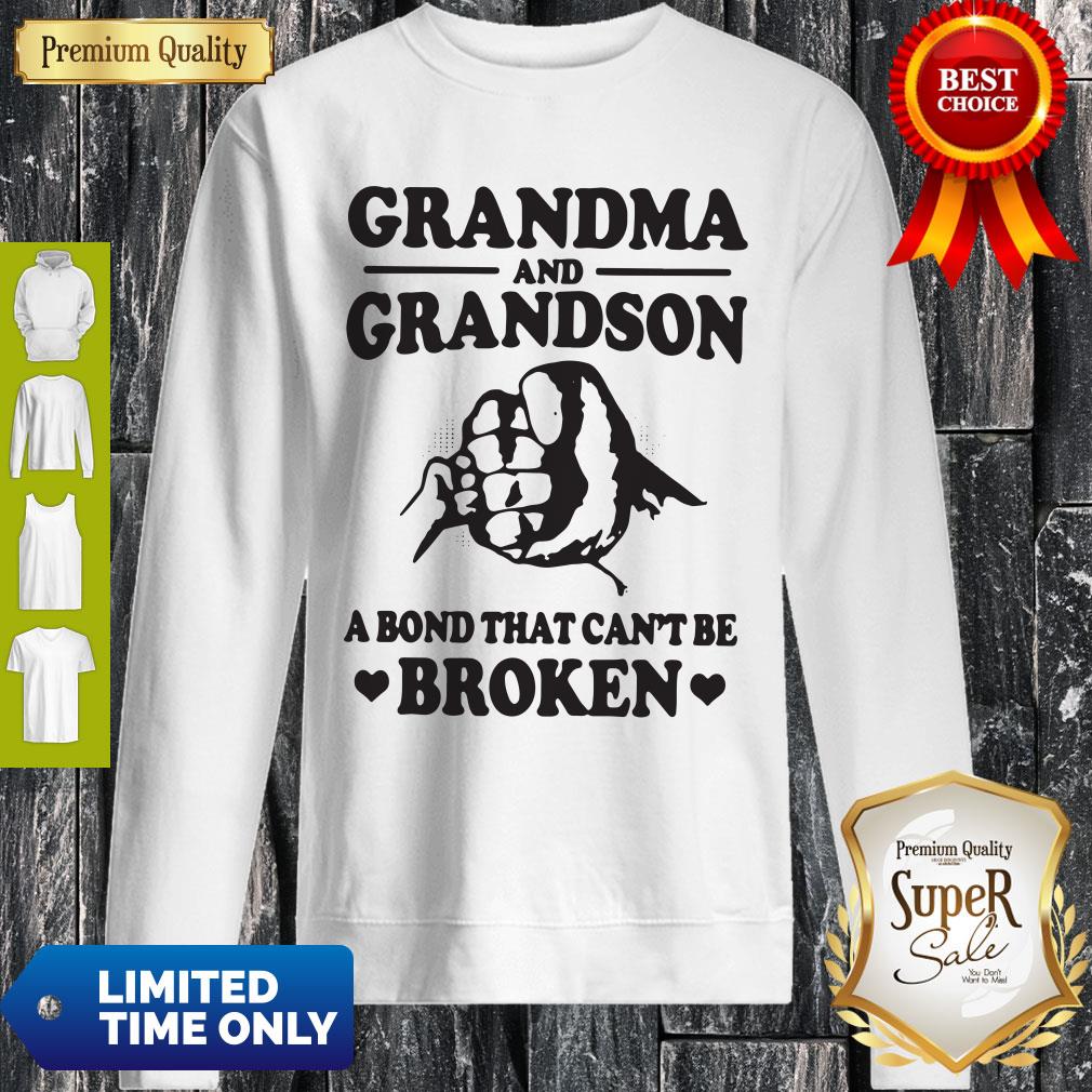 Official Grandma and Grandson A Bond That Can’t Be Broken White Version Shirt - Image 2