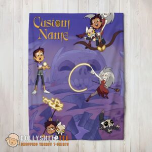 Awesome Perfect Luz Noceda With King And Eda Clawthorne The Owl House Blanket Fleece Customized Blanket