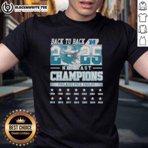 Official Philadelphia Eagles Football NFC East Champions Back To Back 2025 T-Shirt