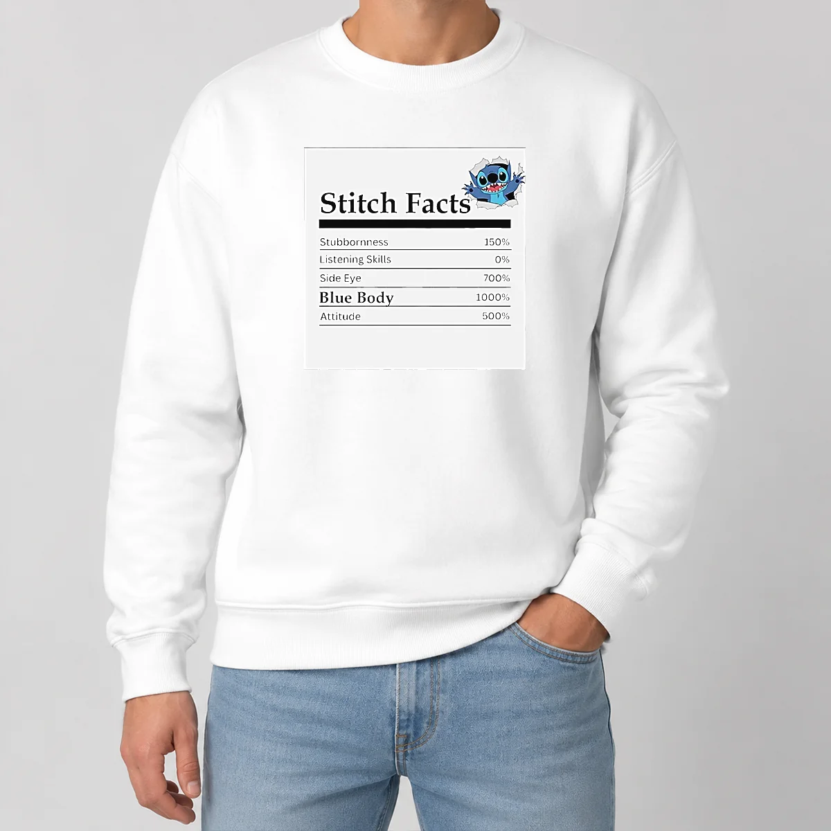 Hot Original Stitch Facts Stubbornness Listening Skills Side Eye Blue Body Attitude Shirt - Image 7
