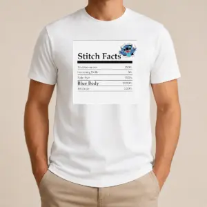 Hot Original Stitch Facts Stubbornness Listening Skills Side Eye Blue Body Attitude Shirt