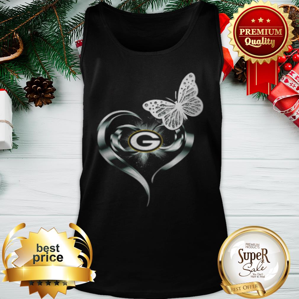 Official Green Bay Packers Love Butterfly Heart Shirt - Image 3