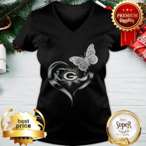 Alternative view of Official Green Bay Packers Love Butterfly Heart Shirt