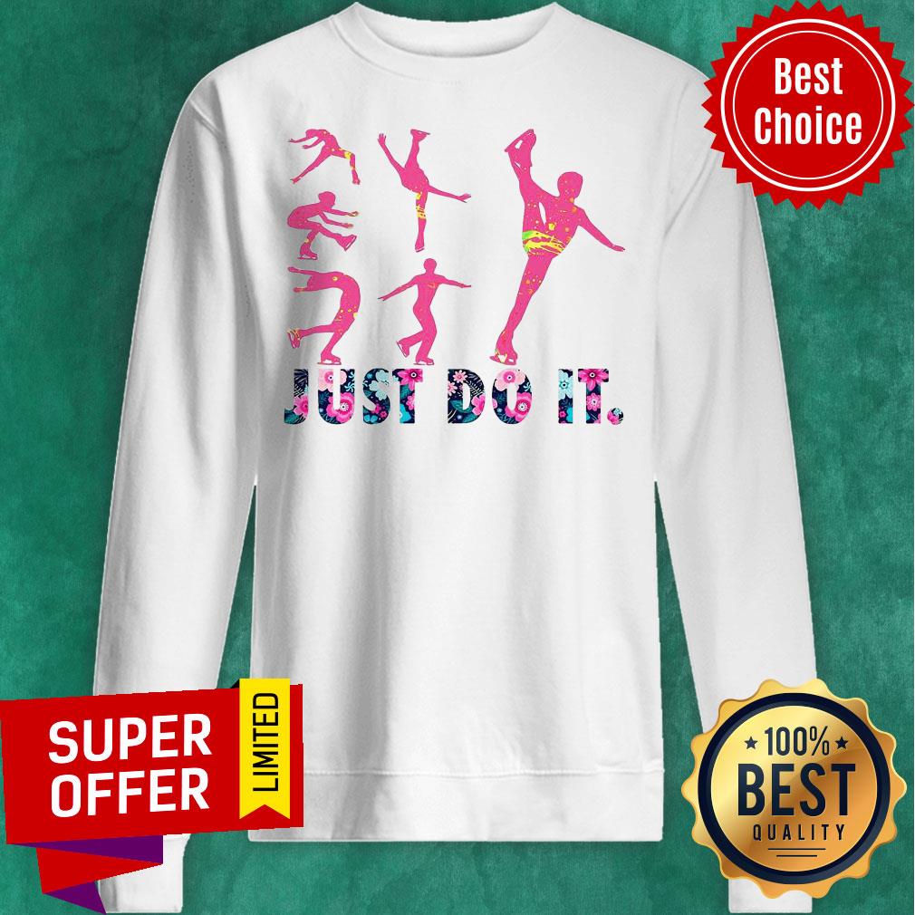 Awesome Skating Flowers Just Do It Shirt - Image 4