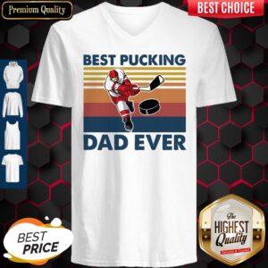 Alternative view of Best Pucking Dad Ever Vintage Hockey Shirt Classic Shirt