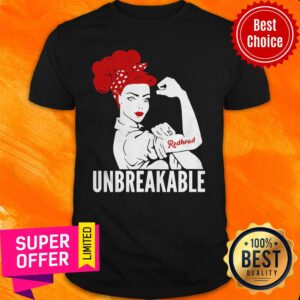 Nice Strong Woman Tattoo Redhead Girl Unbreakable Shirt