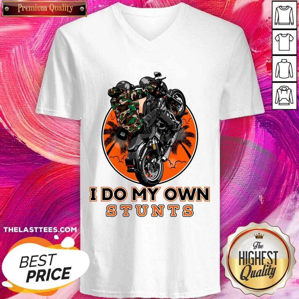 I Do My Own Stunts Motorbike Shirt - Image 5