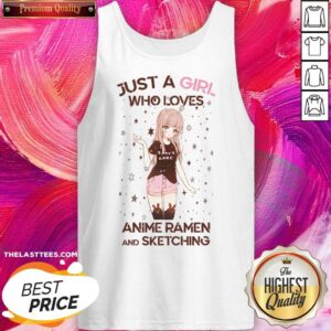 Alternative view of Just A Girl Who Loves Anime Ramen And Sketching Shirt