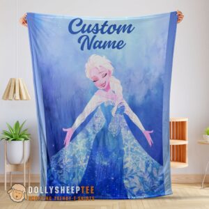 Perfect Disney Frozen Magic Elsa Blanket Fleece Customized Blanket