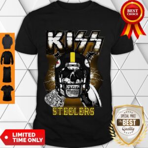 Top Skull Kiss Band Pittsburgh Steelers Shirt