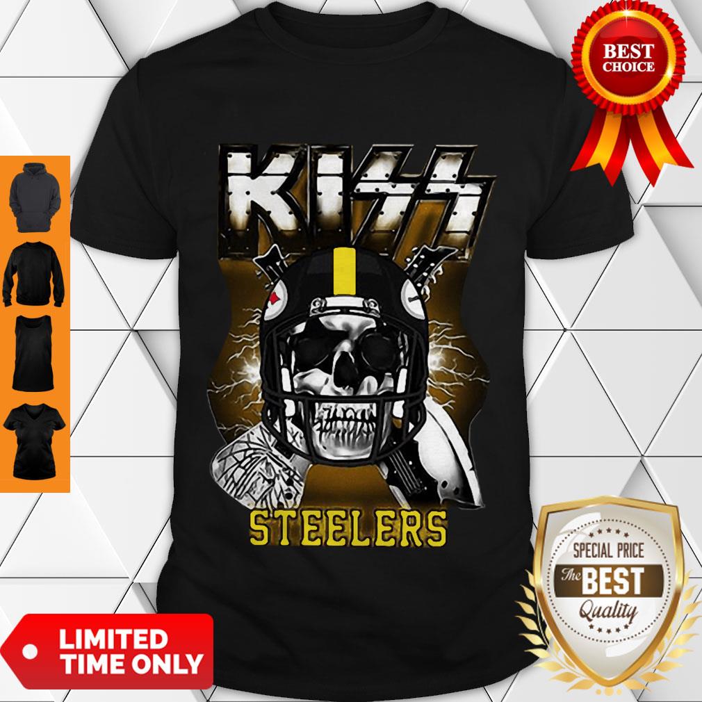 Top Skull Kiss Band Pittsburgh Steelers Shirt