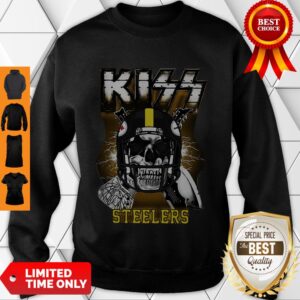Alternative view of Top Skull Kiss Band Pittsburgh Steelers Shirt