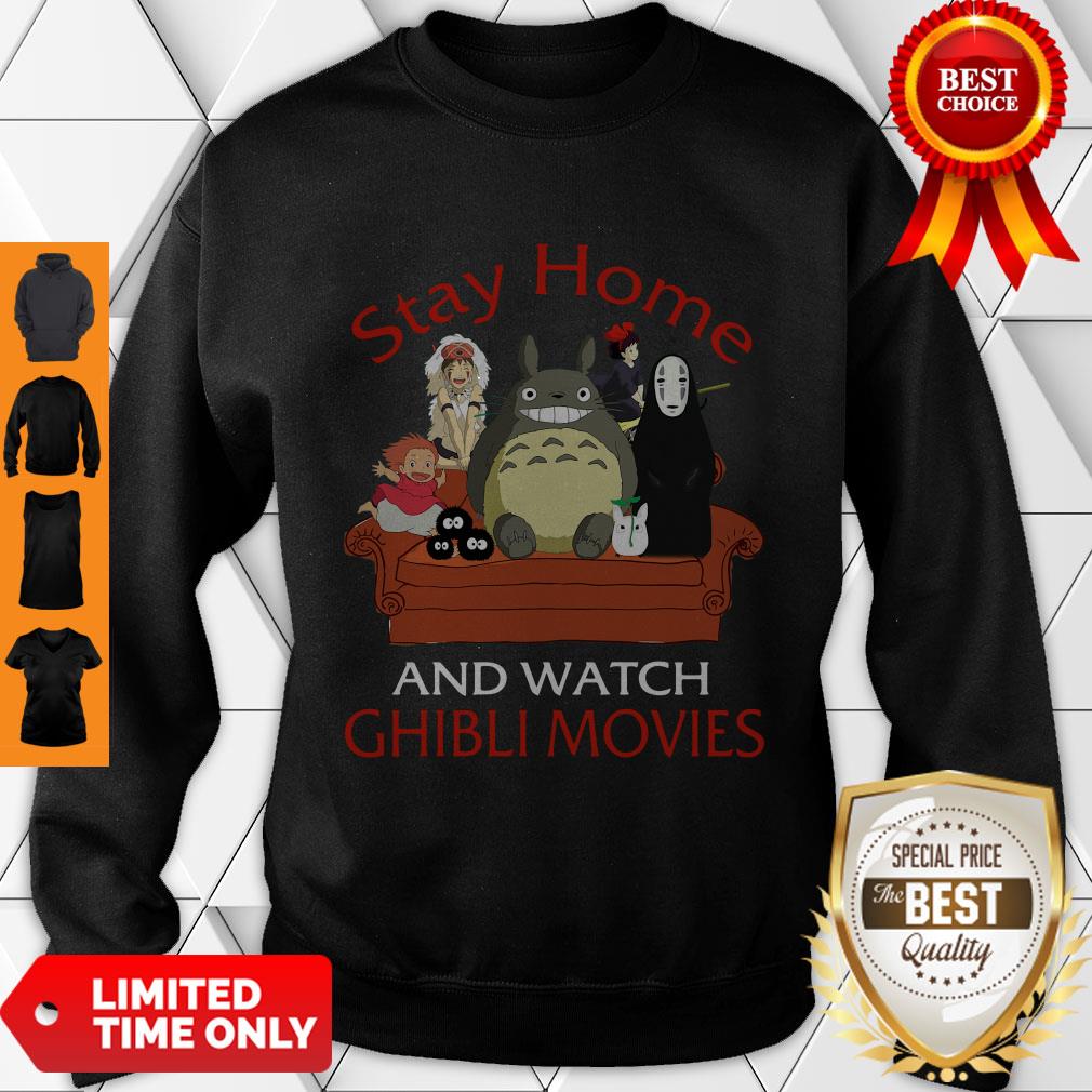 Top Totoro Mononoke Stay Home And Watch Ghibli Movies Shirt - Image 5