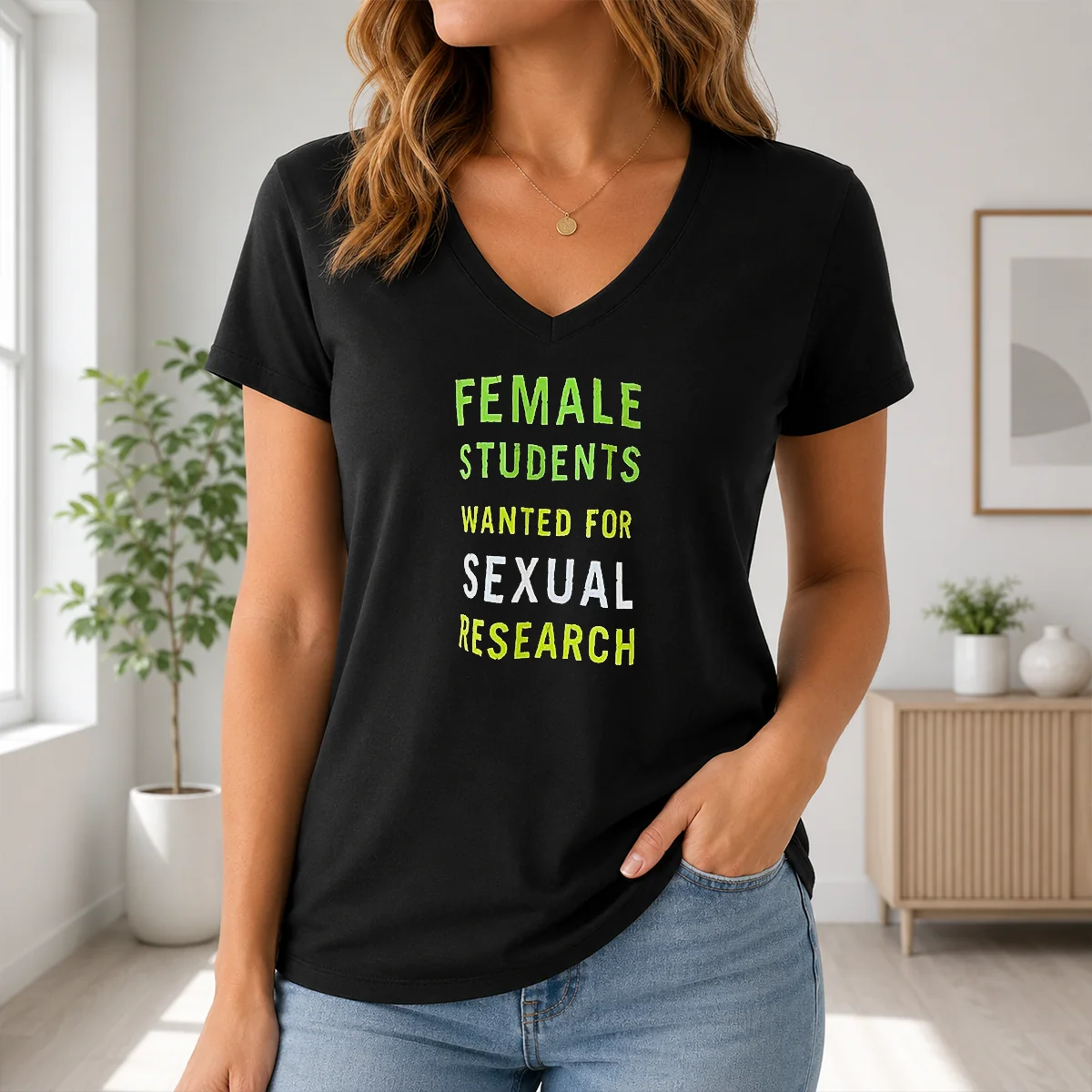 Awesome Funny Female Students Wanted For Sexual Research Shirt - Image 2