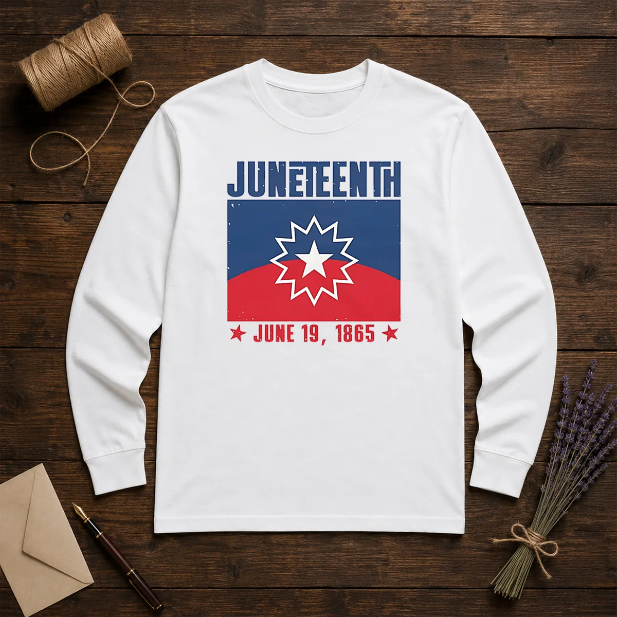 Pretty Juneteenth Red White Blue Freedom Flag 1865 Emancipation Day Shirt - Image 5