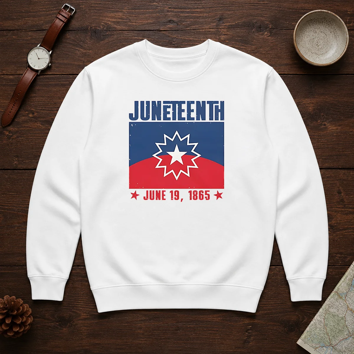 Pretty Juneteenth Red White Blue Freedom Flag 1865 Emancipation Day Shirt - Image 7