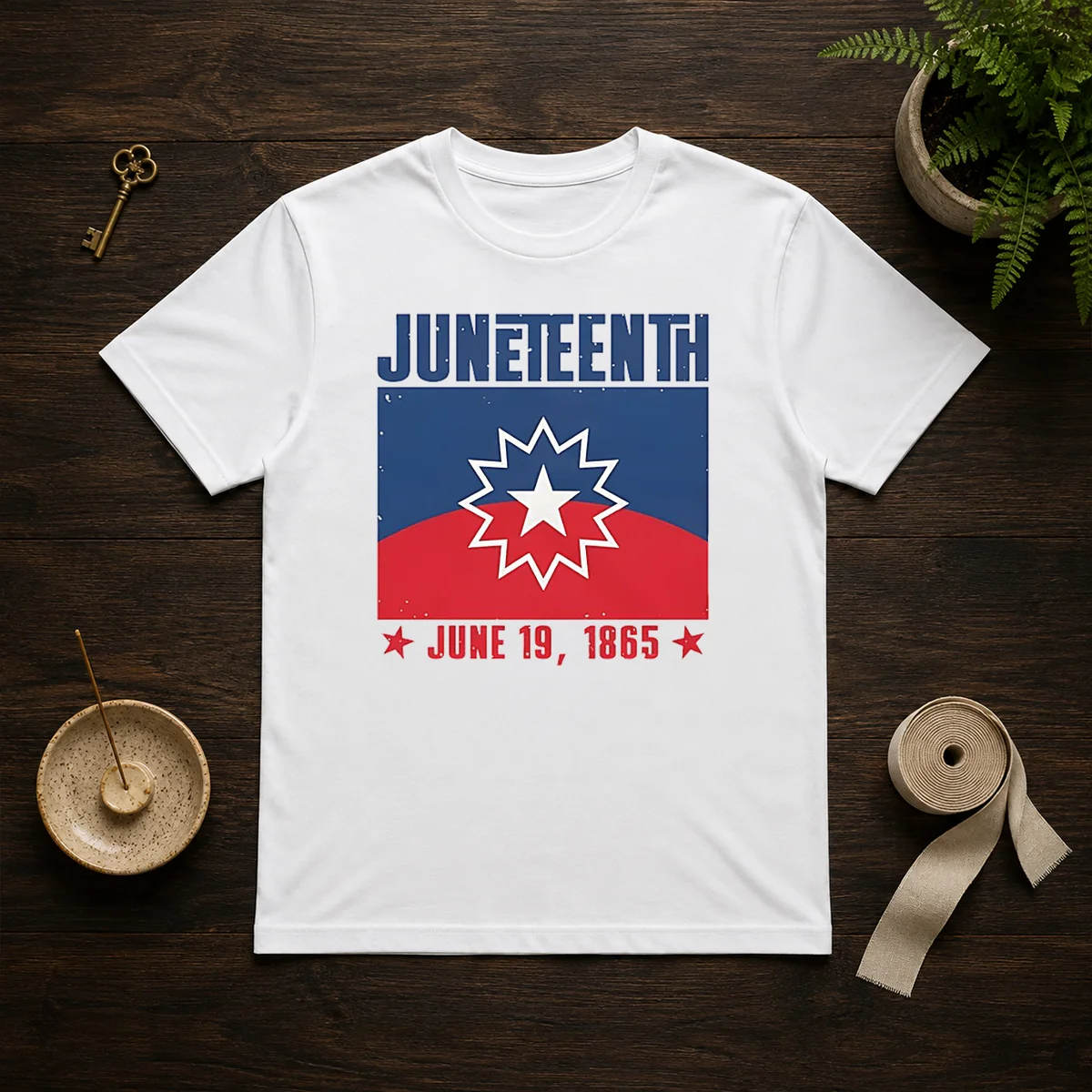Pretty Juneteenth Red White Blue Freedom Flag 1865 Emancipation Day Shirt