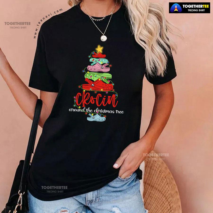 Crocs Shoes Crocin Around Christmas Tree T-Shirt - Image 3