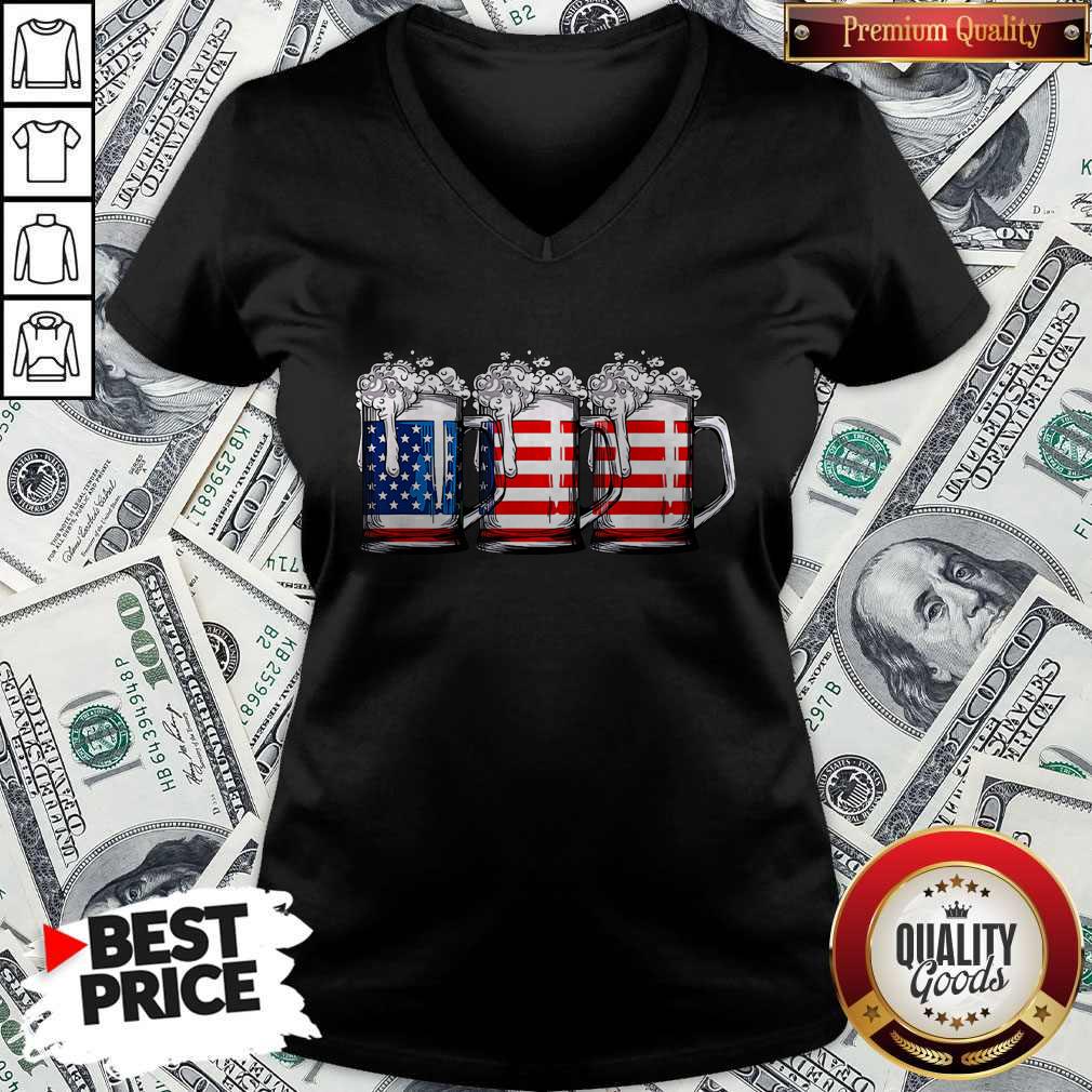 Official Beer America Happy Independence Day Shirt - Image 3