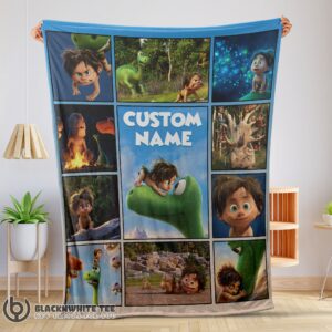 Cute Perfect Disney Pixar The Good Dinosaur Collage Poster Blanket Fleece Customized Blanket