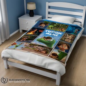 Alternative view of Cute Perfect Disney Pixar The Good Dinosaur Collage Poster Blanket Fleece Customized Blanket