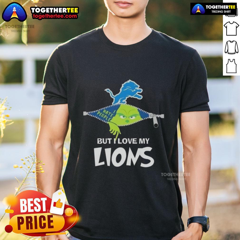 Original Grinch Christmas But I Love My Detroit Lions T-Shirt