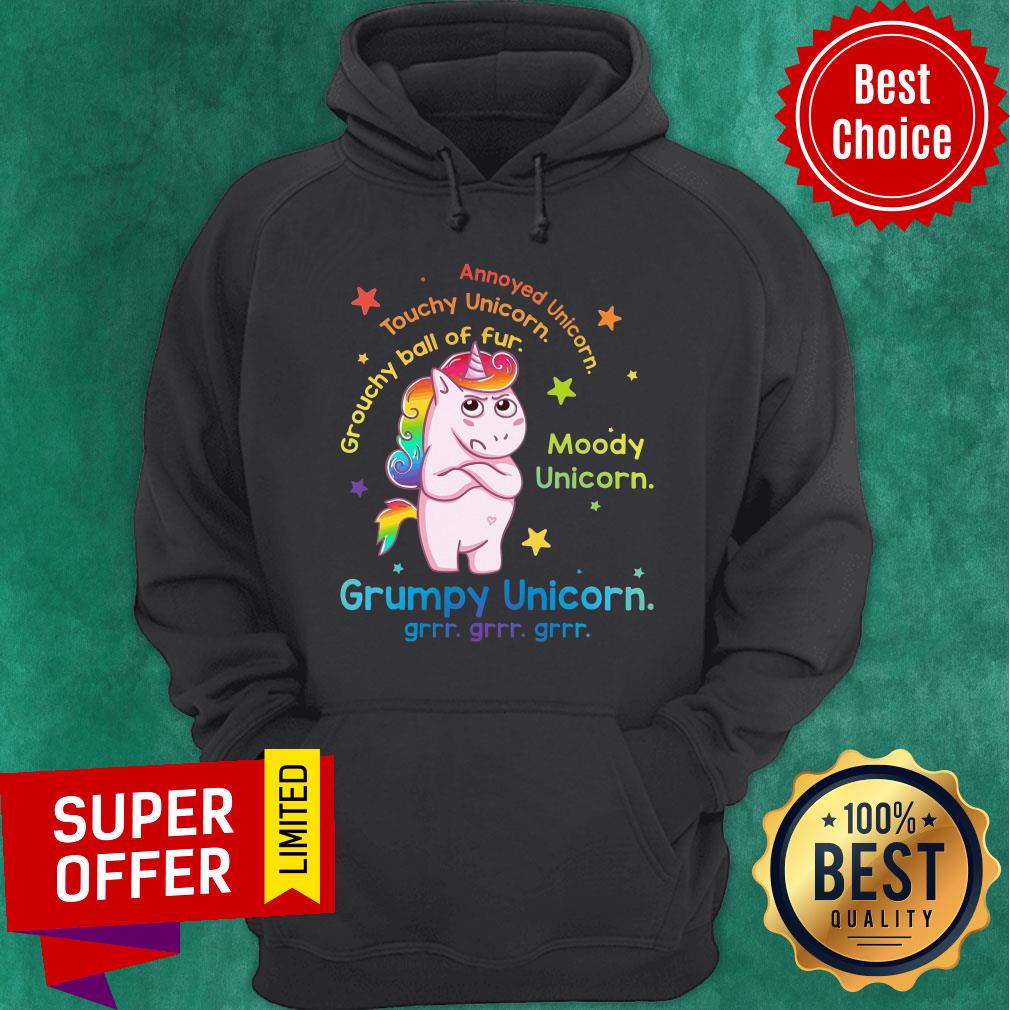 Annoy Unicorn Touchy Moody Grumpy Unicorn Grouchy Ball Of Fur Shirt - Image 4