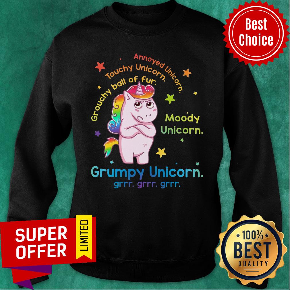 Annoy Unicorn Touchy Moody Grumpy Unicorn Grouchy Ball Of Fur Shirt - Image 5