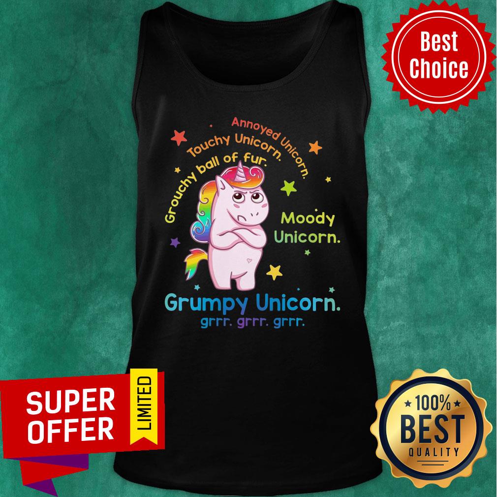 Annoy Unicorn Touchy Moody Grumpy Unicorn Grouchy Ball Of Fur Shirt - Image 3
