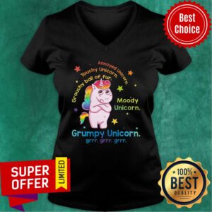 Alternative view of Annoy Unicorn Touchy Moody Grumpy Unicorn Grouchy Ball Of Fur Shirt