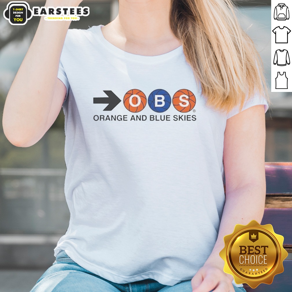 Pretty Orange And Blue Skies Shirt - Image 3