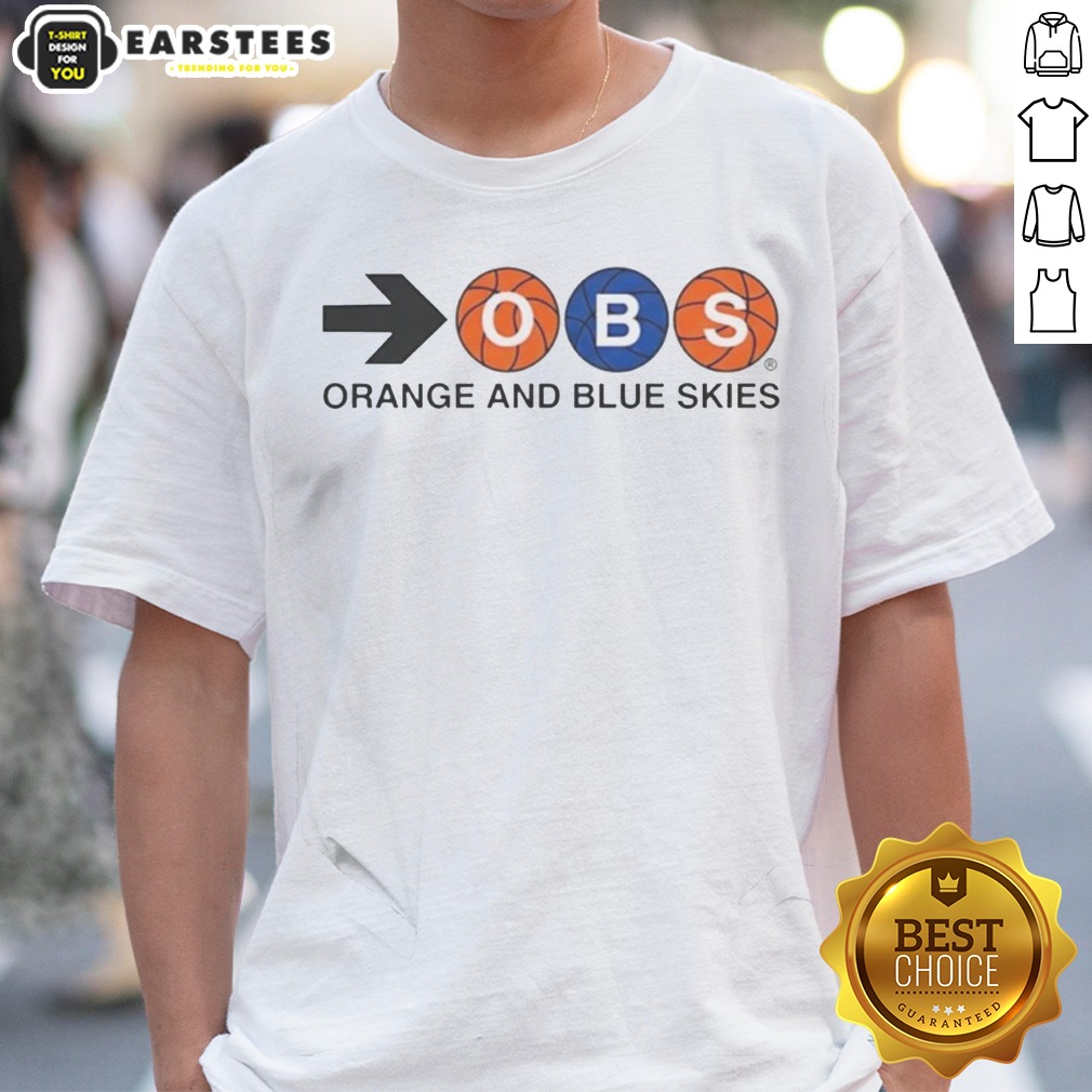 Pretty Orange And Blue Skies Shirt