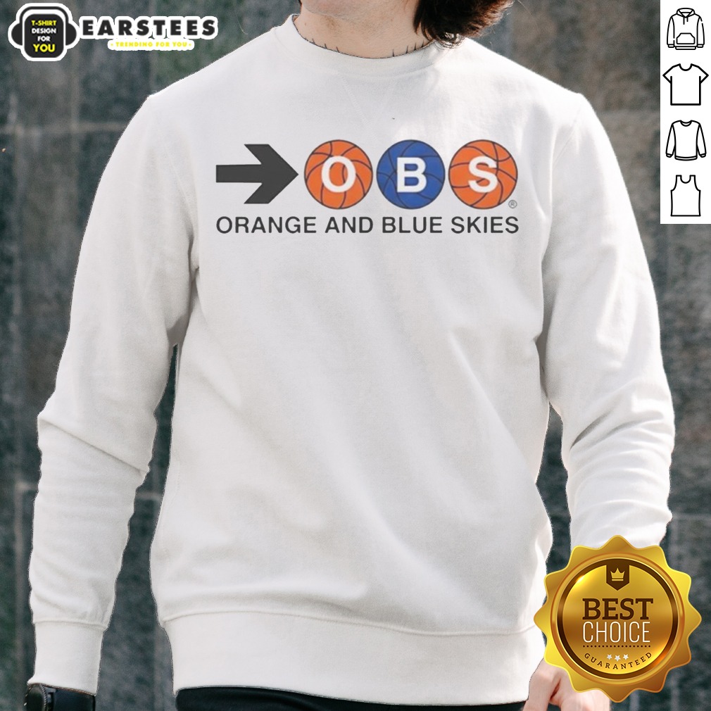 Pretty Orange And Blue Skies Shirt - Image 4