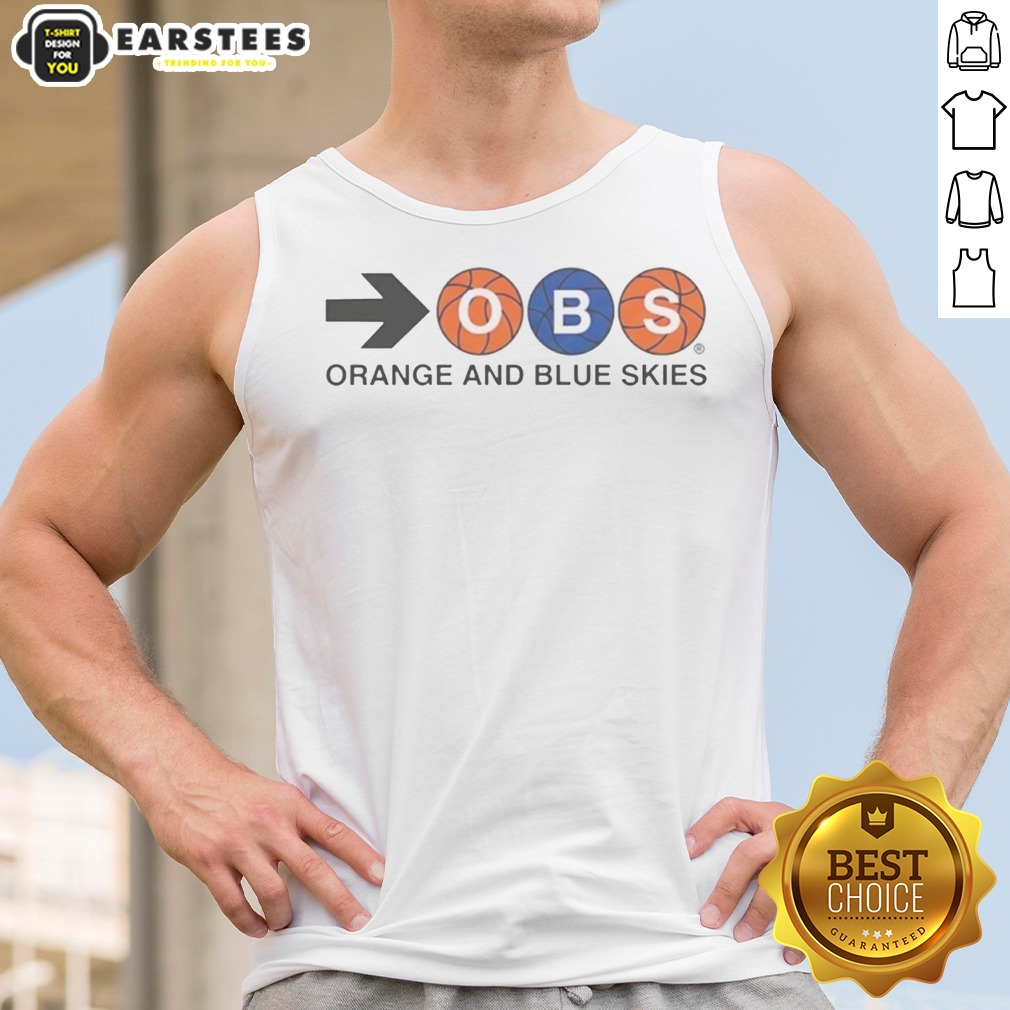 Pretty Orange And Blue Skies Shirt - Image 5