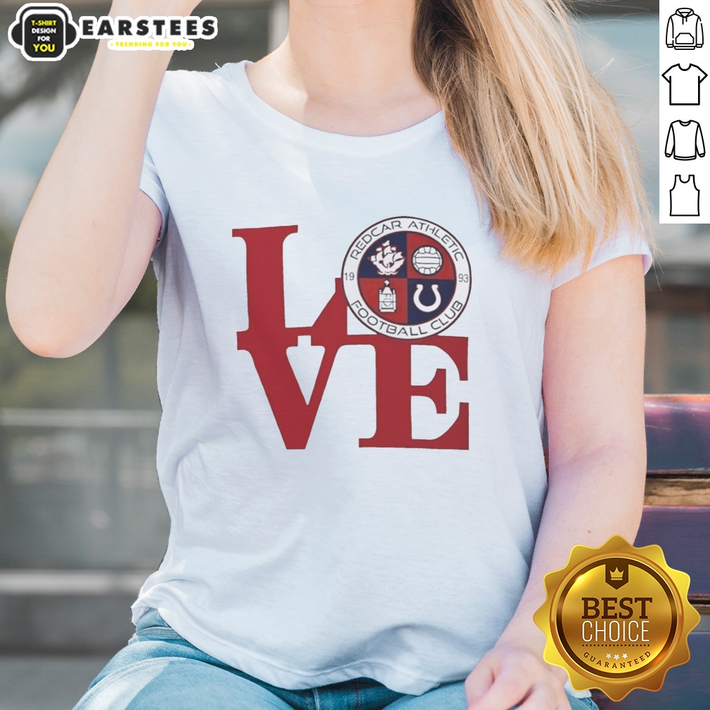 Pretty Redcar Athletic Football Club Love Logo Emblem Football Sport Fan Soccer Club Shirt - Image 2