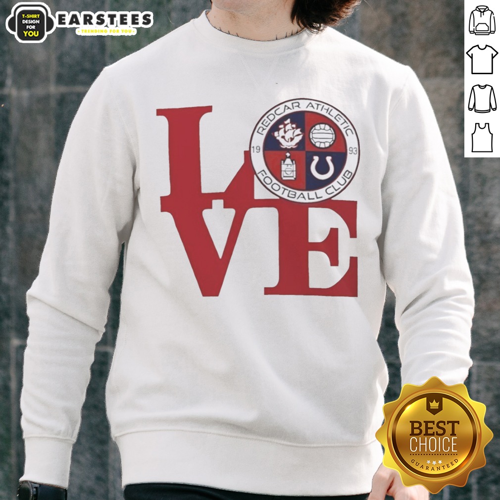 Pretty Redcar Athletic Football Club Love Logo Emblem Football Sport Fan Soccer Club Shirt - Image 3
